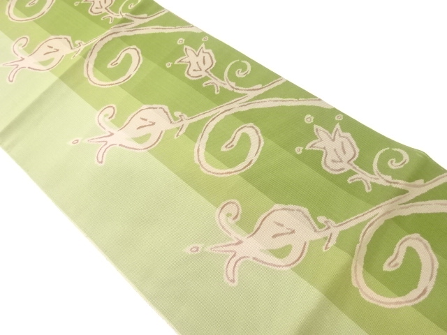 JAPANESE NAGOYA OBI FOR SUMMER / WOVEN ARABESQUE